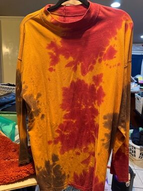 We The Free tie dye Red Graphic Tee